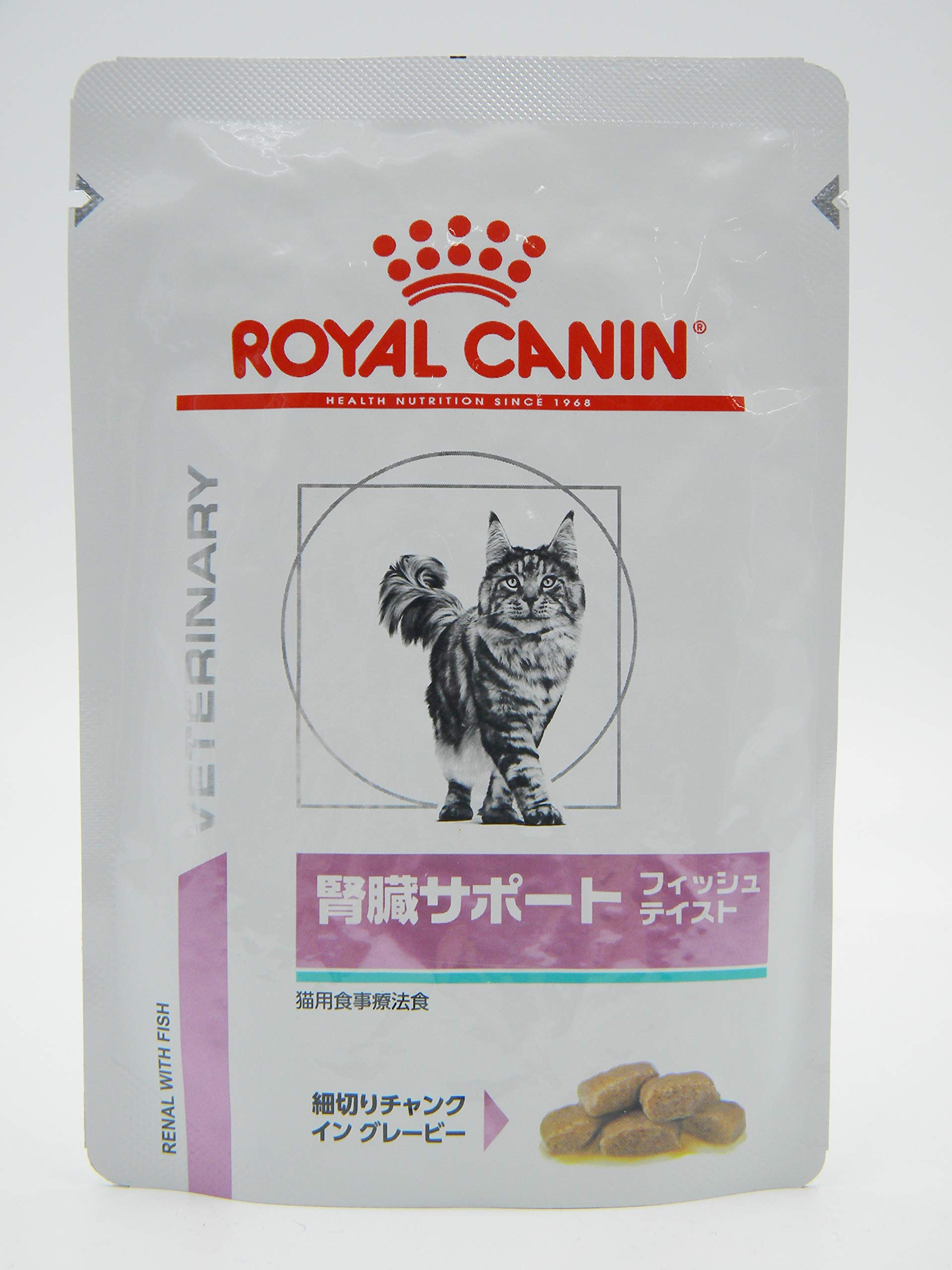 【療法食】 ロイヤルカナン キャットフード 腎臓サポート パウチ フィッシュテイスト 85グラム (x 24)
