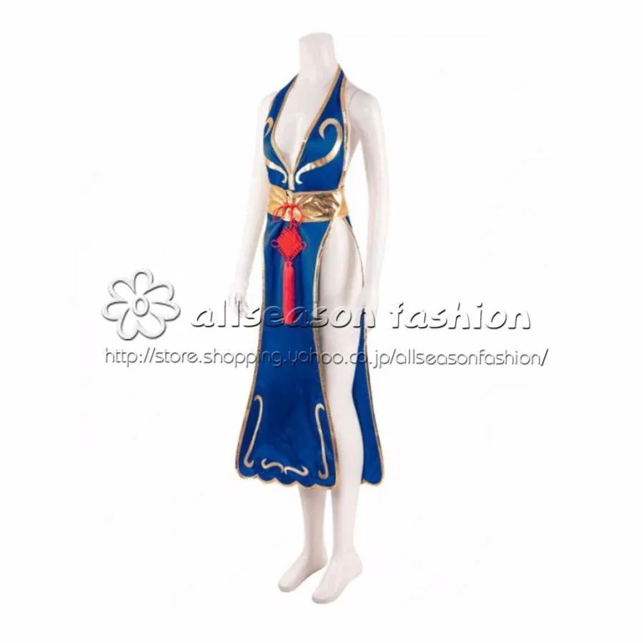 光沢メタリック 李風衣装 リー チュンリー コスプレ衣装 コスム 演出服 アニメ ゲーム ハロウィン cos 変装メガ割カラコンサンダル f Yt ハニーズ