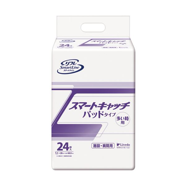 (まとめ)リブドゥコーポレーション リフレスマートキャッチ パッドタイプ 多い時 1パック(24枚)5セット