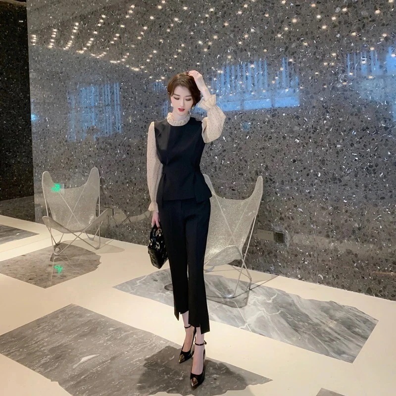 秋 上下セット セットアップ 小柄 通勤 フォーマル パーティー 着痩せ 大人 披露宴 卒業式 結婚式 演奏会 同窓会 正式 268