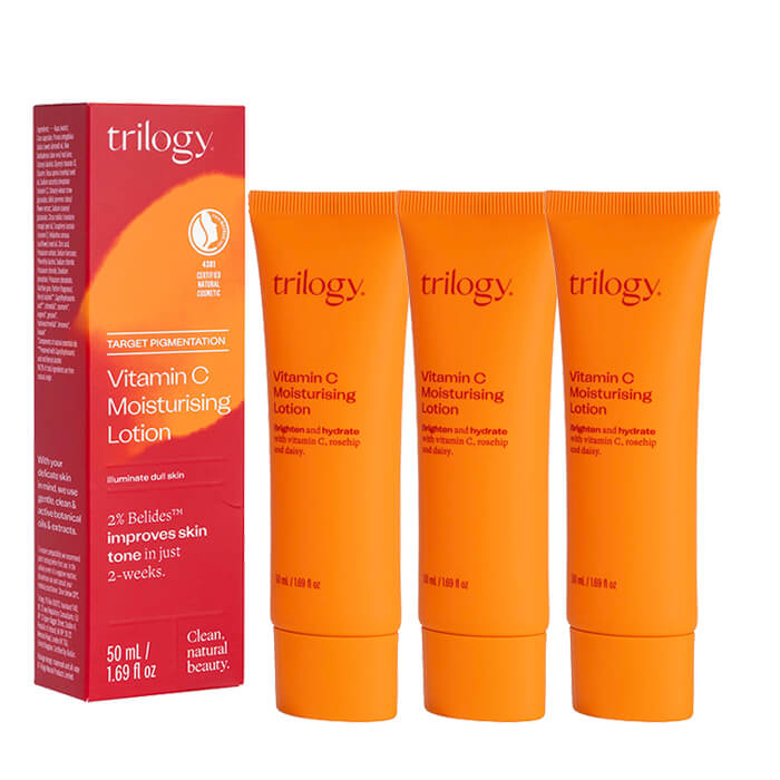 トリロジー　ビタミンCモイスチュアライジングローション50ml 3本 海外発送 日時指定不可 国際郵便発送