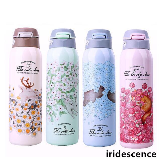 【超お得1つ買うと10個もらえる】急速出荷30% OFF一番安い 水筒 子供用 大人用 プレゼント 桜柄 魔法瓶 花柄 おしゃれ 可愛い ボトル 直飲み ストロー付 保温 保冷 通園 通学 480ml