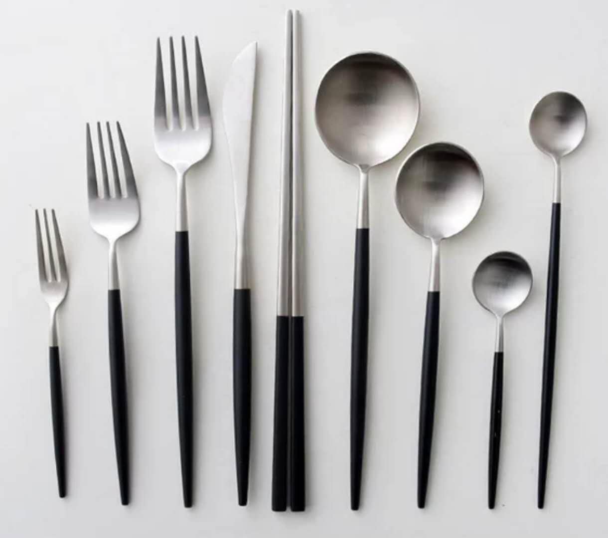カトラリー セット 6点セット クチポール風 ステンレス 食器 スプーン フォーク ナイフ お箸 30,397円