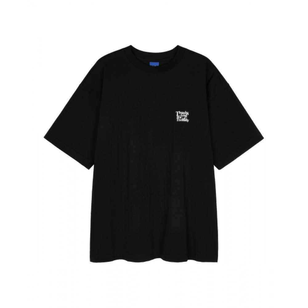 FREI エッセンシャルロゴショートスリーブ T シャツ (ブラック)
