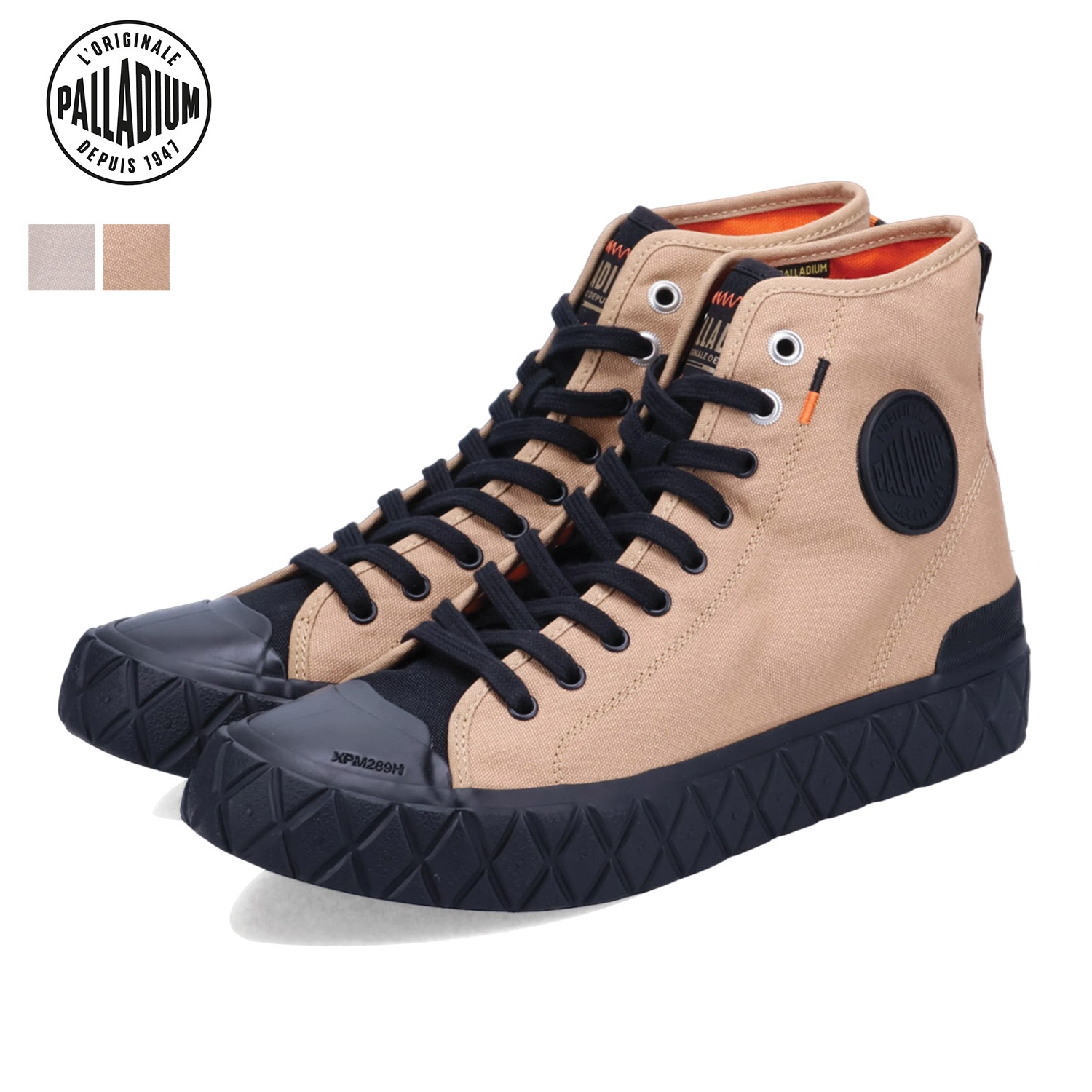 スニーカー パラ エース キャンバス ミッド メンズ ベージュ 77015