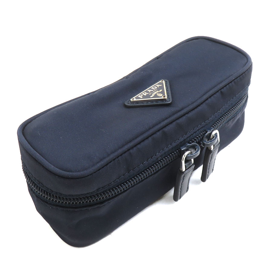 プラダ PRADA 化粧ポーチ ナイロン ネイビー レディース r11200a