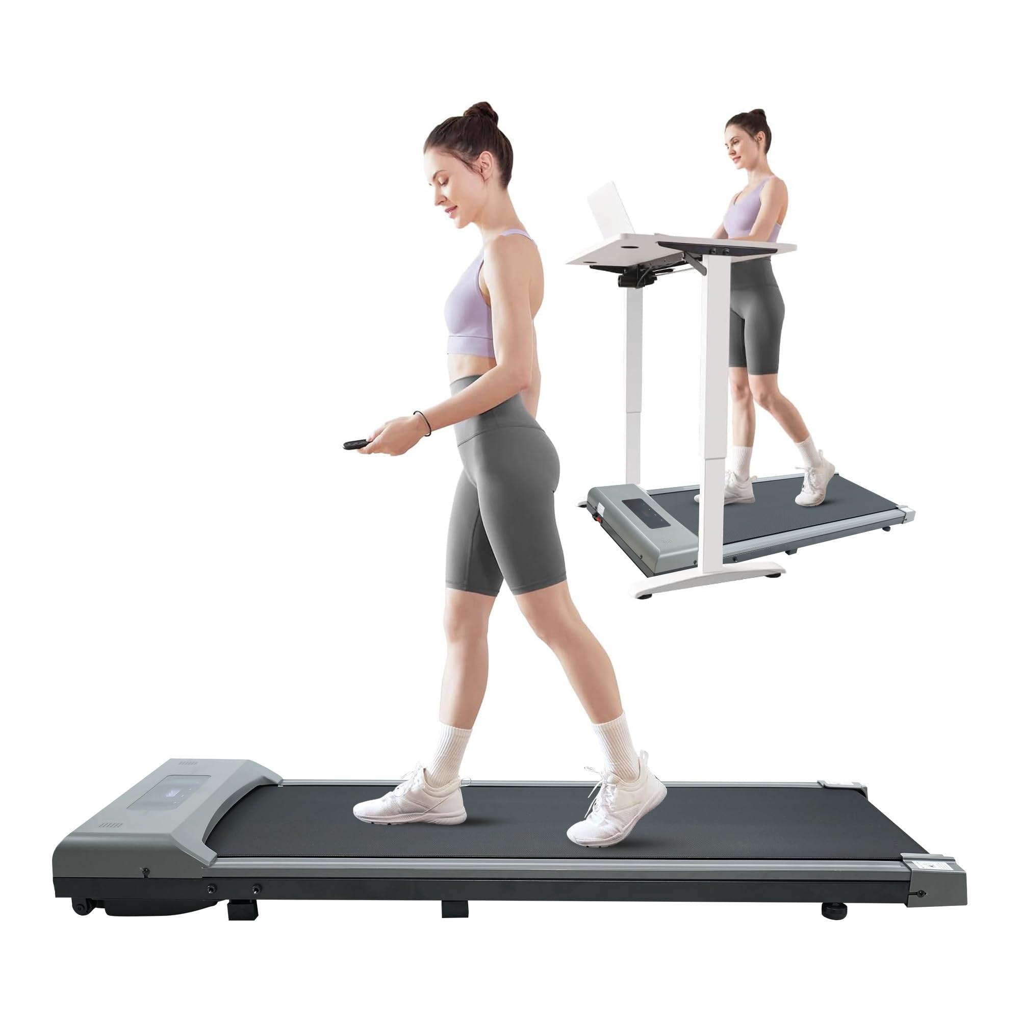 Yumcute ルームランナー 家庭用 静音 ウォーキングマシン 電動ルームランナー MAX10km/h ランニングマシン 2024リニューアル版 リモコン付き 薄型 机の下 コンパクト 省スペース