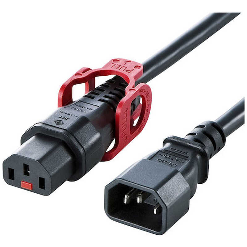 サンワサプライ　抜け防止ロック式電源コード ロックプラス(3m)　APW15C14C13LP30