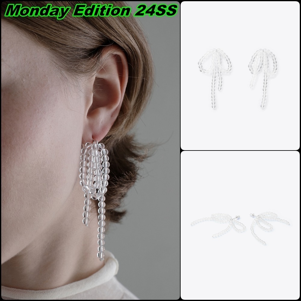 【Monday Edition】24SS CLEAR BOW EARRINGS