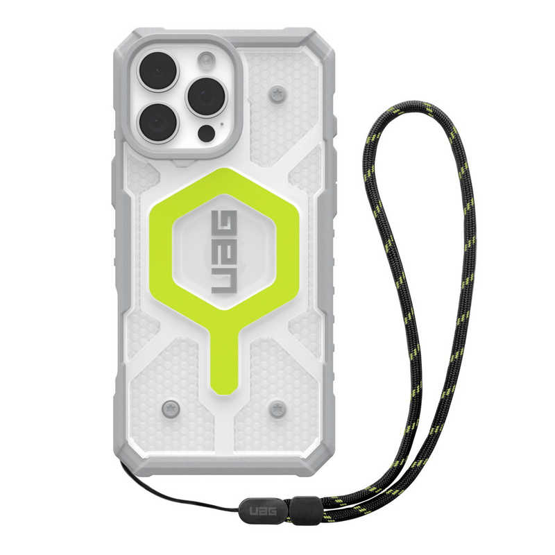 UAG　iPhone 16 Pro Max 耐衝撃ケース MAGSAFE対応 PATHFINDER CLEAR (ランヤード同梱) アクティブネオン　UAG-IPH24LA-MS-AN/L