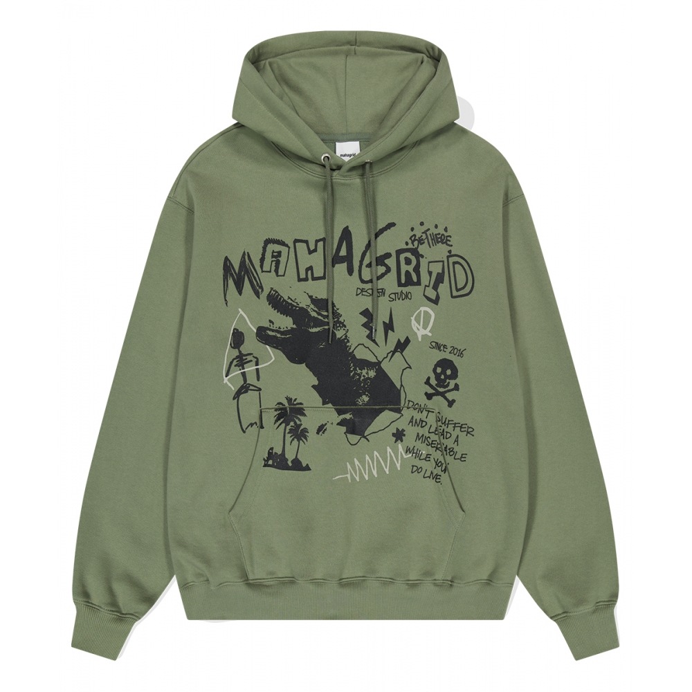 マハグリッドビーゼアフーディーカーキ (MG2DFMM414A)