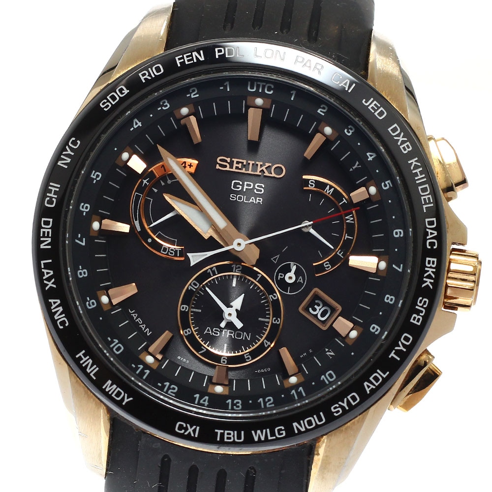 訳あり セイコー SEIKO SBXB055/8X53-0AC0-2 アストロン デイデイト ソーラー電波 メンズ 箱・保証書付き_939438【中古】
