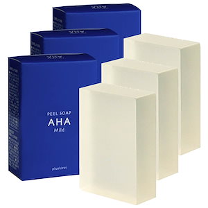 ピーリング石鹸 ニキビ 洗顔石けん ピールソープ AHA マイルド 100g 3個セット グリコール酸 0.6%配合