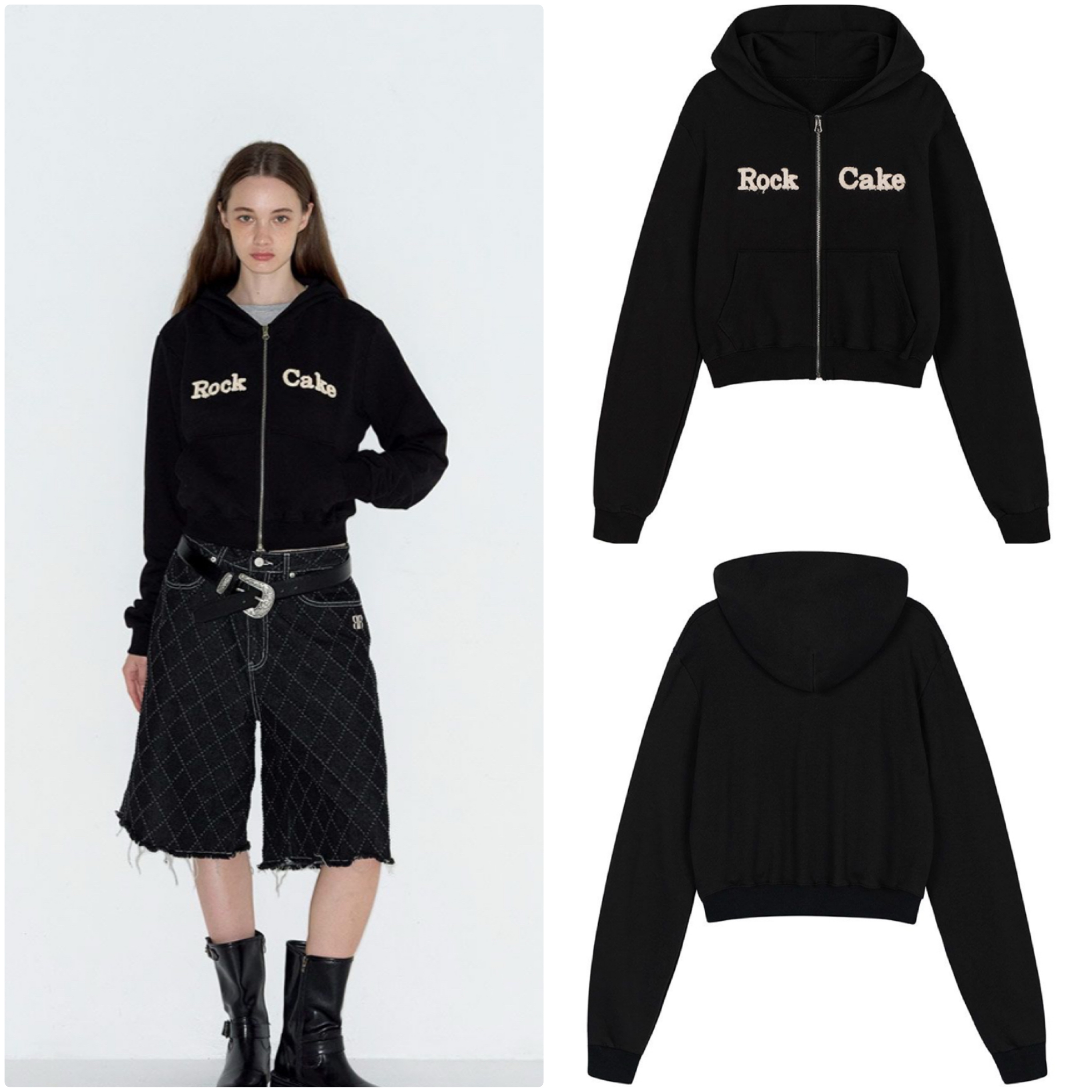 LOGO PATCH FULL ZIP HOODIE