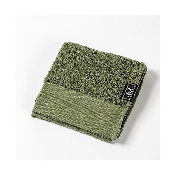 (まとめ) 楠橋紋織 くすばしタオル ダブルスター DOUBLE STAR タントロ ウォッシュタオル 約34cm×36cm カーキ 1-68265-51-MOG (×5セット)