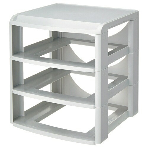 （まとめ買い）LEITZ ライツプラス レタートレーラック A4タテ型 3段 5299-00-85 [x3]