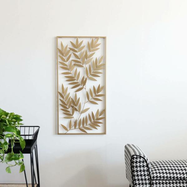 壁掛け 飾り ウォールデコレーション モダンアート ナチュラル アンティーク アイアン ボタニカル 410x815mm
