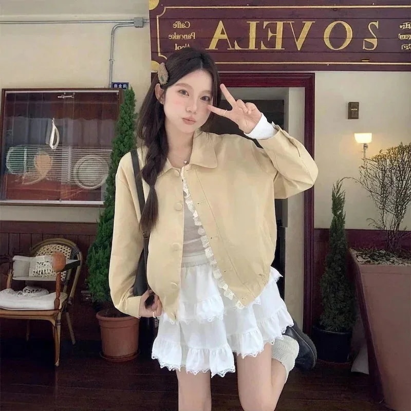 【人気商品超目玉】25 韓国 かわいい レディース ベースボールアウター ブルゾンお出かけ黑長袖セクシーシルエットトップスサイドカジュアルファッション系ベースボールサイズフルEC1106 R47 V8