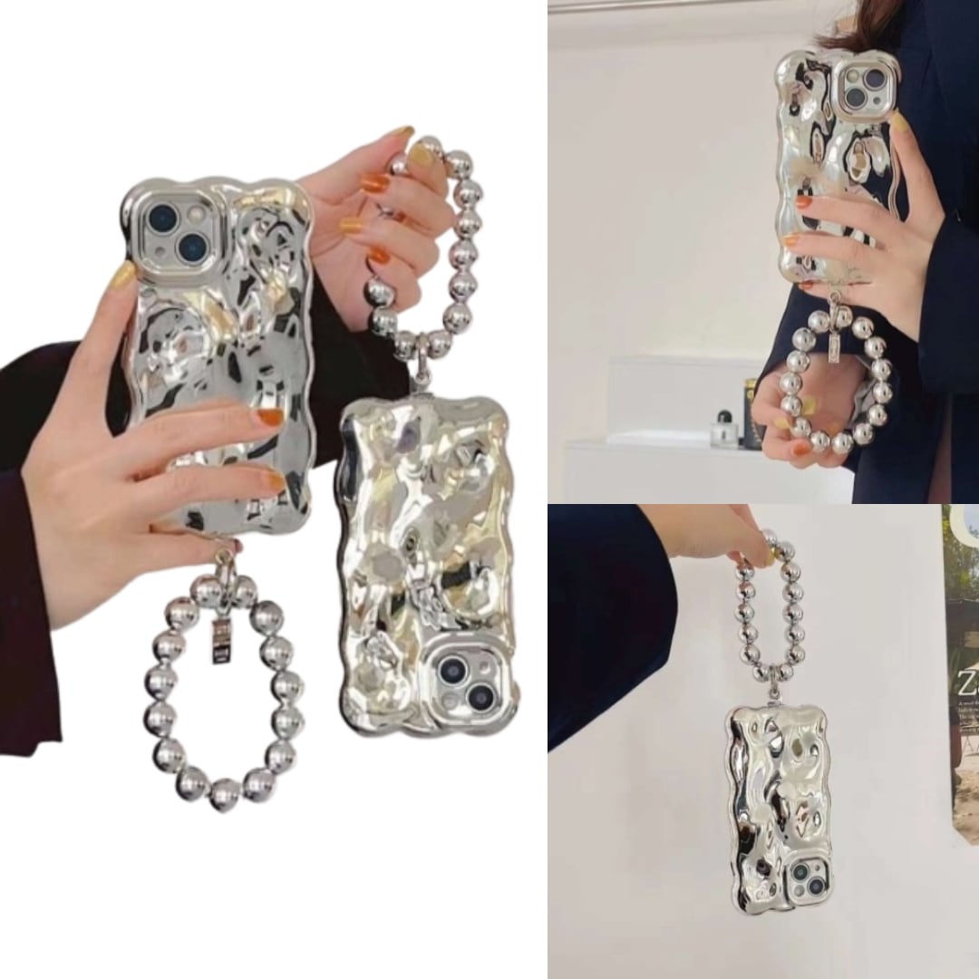 [Mecony] Circle Embo Silver Strap case iphone case