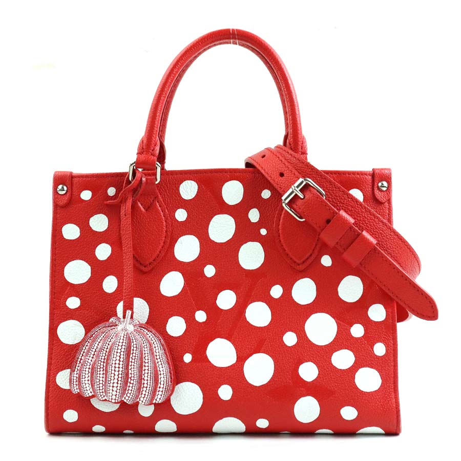 ルイ ヴィトン LOUIS VUITTON ハンドバッグ ショルダーバッグ LV×YK オンザゴーPM モノグラムアンプラント ルージュブロン レディース M46412 90015i