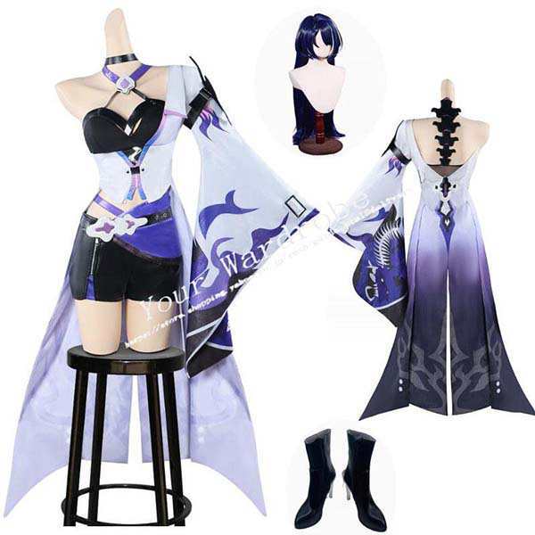 【急速出荷】最低価!格!崩壊 スターレイル 黄泉 ヨミ コスプレ衣装 ウイッグ 靴 演出服 コスチューム イベント アニメ ハロウィン仮装 変装