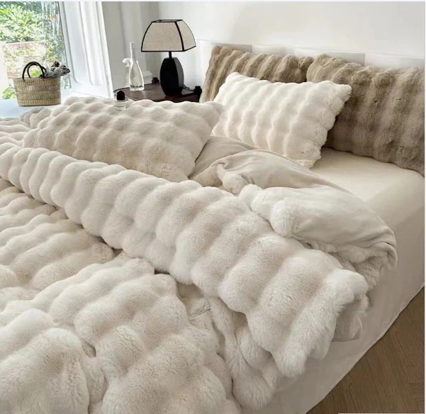 580g トゥオカス イミテーションファー ラージバブル ラビットファー 4点セット ラビットベルベット ミルクベルベット 4点セット