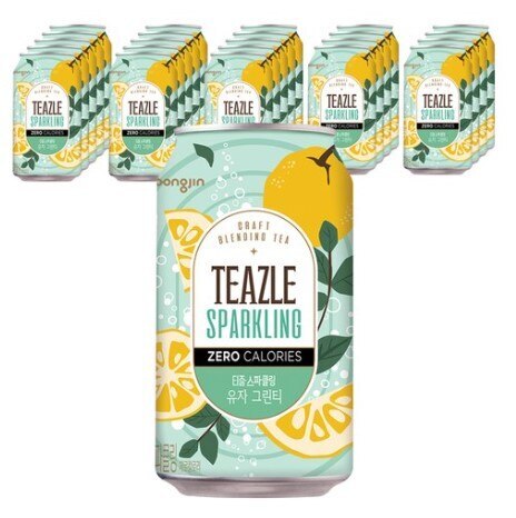 ティーゼルスパークリングゆずグリーンティー340ml x 24缶