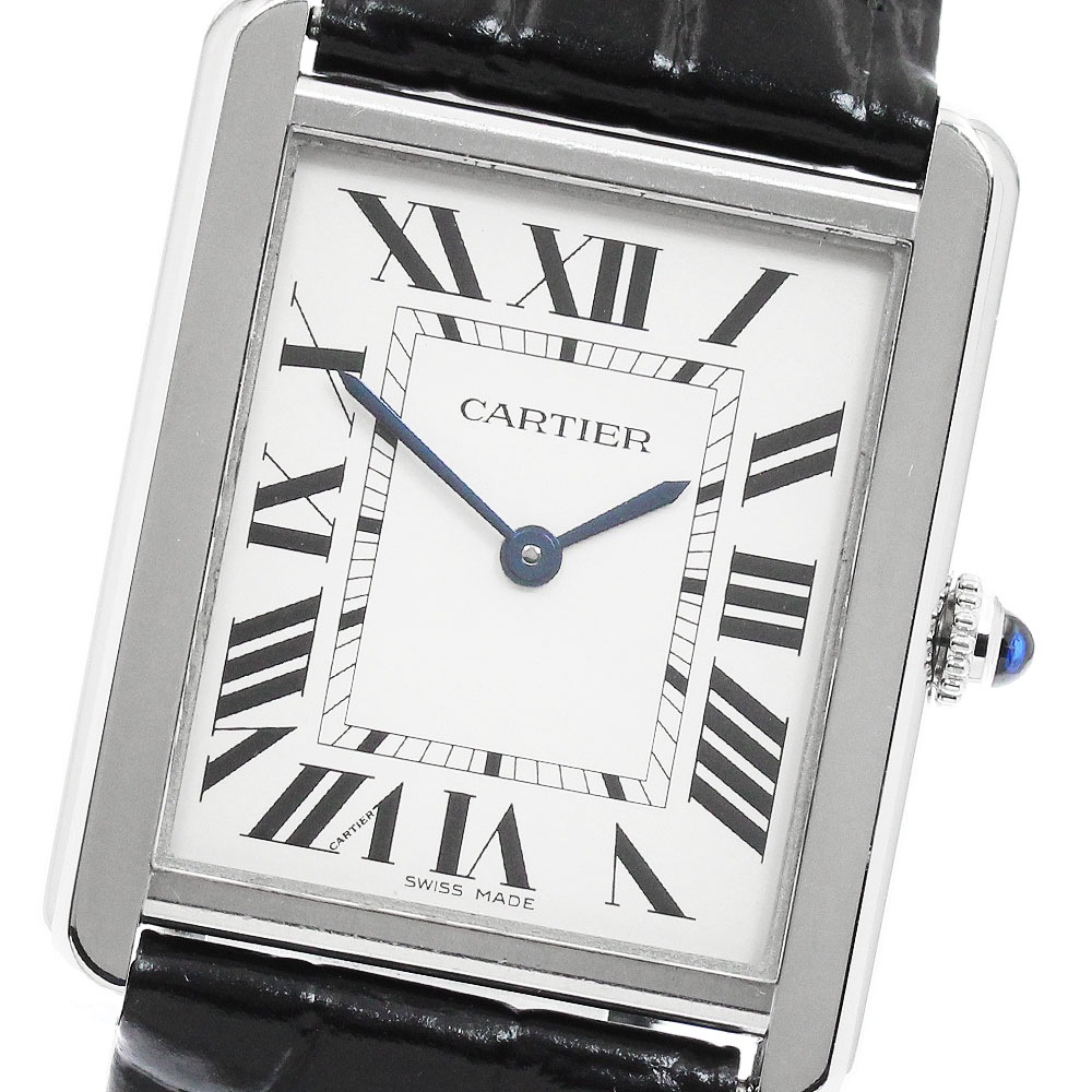 カルティエ CARTIER W5200003 タンクソロ LM クォーツ メンズ 良品 保証書付き_961753【中古】