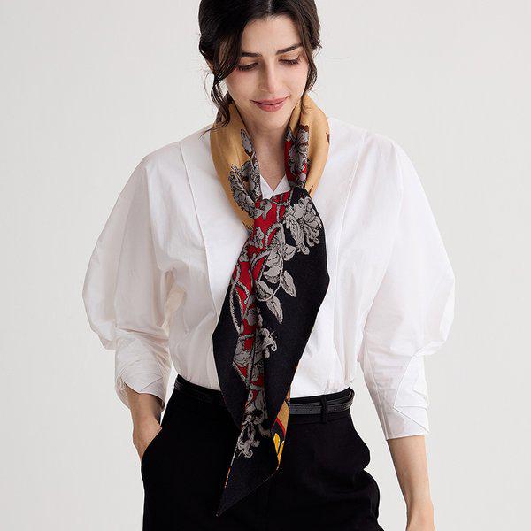 カシミヤ混紡三角スカーフ（BD）FKI014I_s