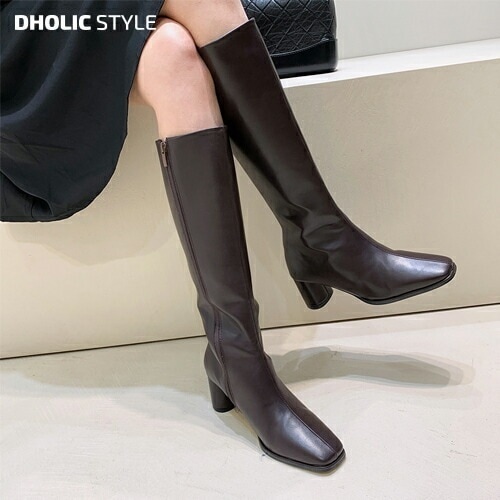 [メガ割りSALE]スクエアトゥスリムロングブーツ・p425764