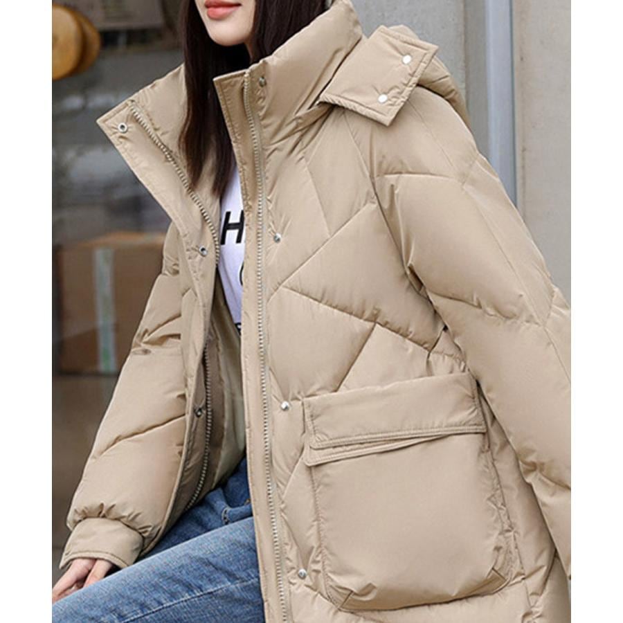 フェイクダウンコート ロング 中綿コード