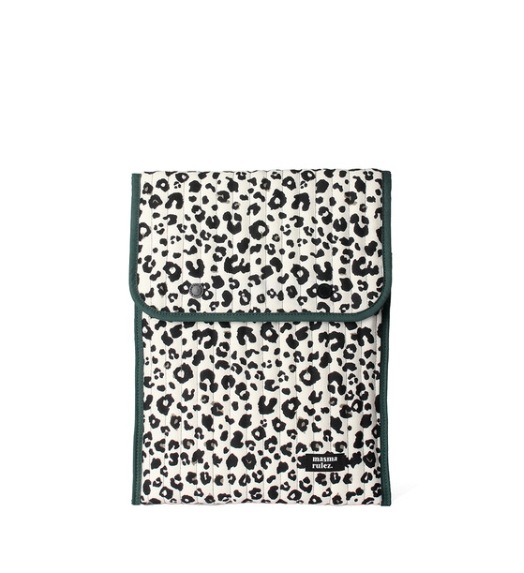 Twin Pocket Shell Tablet Pouch_Grand leopard Ivory