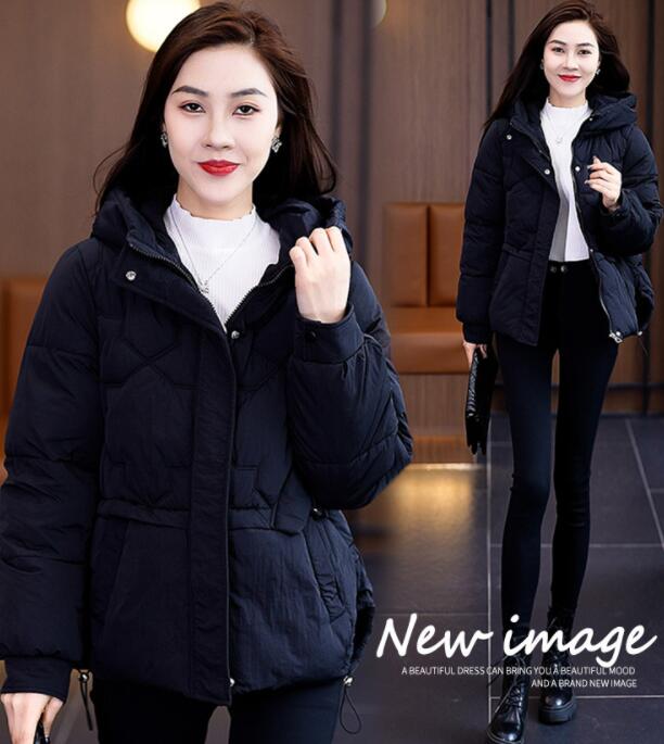 冬 新作 厚手 レディース コート ショート丈 ダウンコート 中綿 コットン お洒落 ジッパー 送料無料 上品 キレイめ 30代 40代 50代 小柄 　着痩せ フード付き アウター 暖かい お出かけ