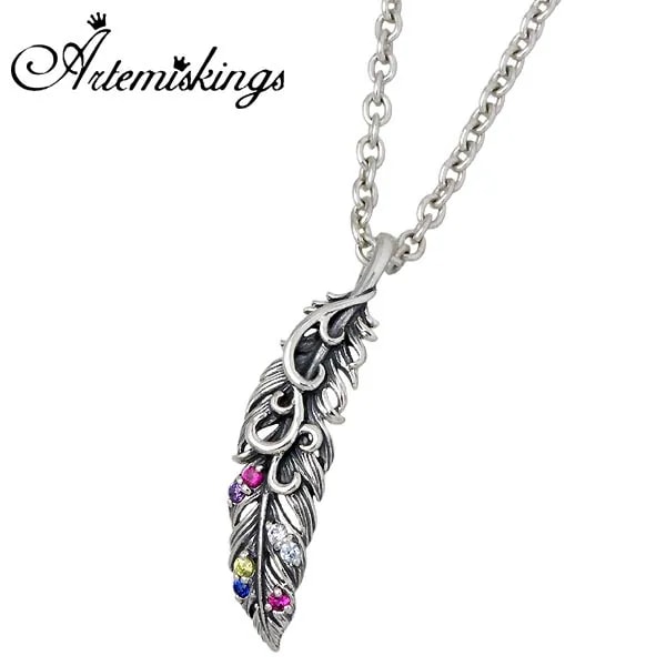 アルテミスキングス ARTEMIS KINGS グロリアス フェザー チャーム シルバー ネックレス アクセサリー カラーキュービック 羽根 シルバー 925 AKP0103CL60
