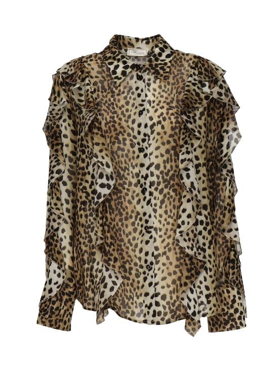 BLUMARINE Women Shirts 2C354A M9905 BLACK COGNAC