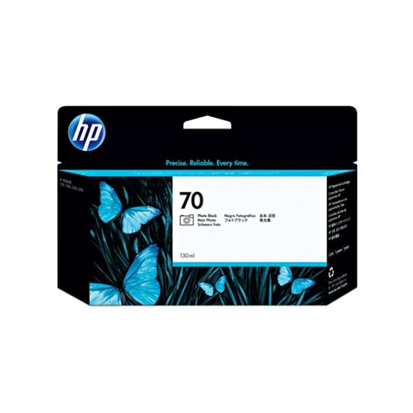 （まとめ） HP70 インクカートリッジ フォトブラック 130ml 顔料系 C9449A 1個 (×3セット)