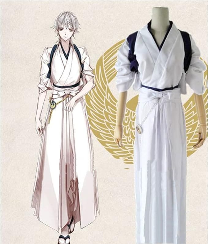 新作入荷コスチューム刀剣乱舞 鶴丸国永 とうらぶ 内番 コスプレ衣装 お盆 プレゼント 祭り 変装 コスプレ祭 文化祭 衣装＋ウィッグコスプレ 5,624円
