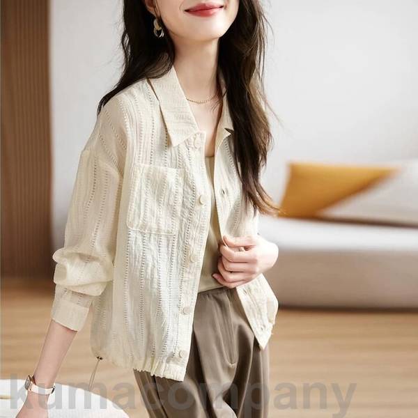 トップス ブラウス シャツ ジャケット カーディガン 羽織 エレガント レディース きれいめ カジュアル おしゃれ 長袖 大人 可愛い フェミニン シンプル ナチュラル 薄手 体型カバー 日焼け防止