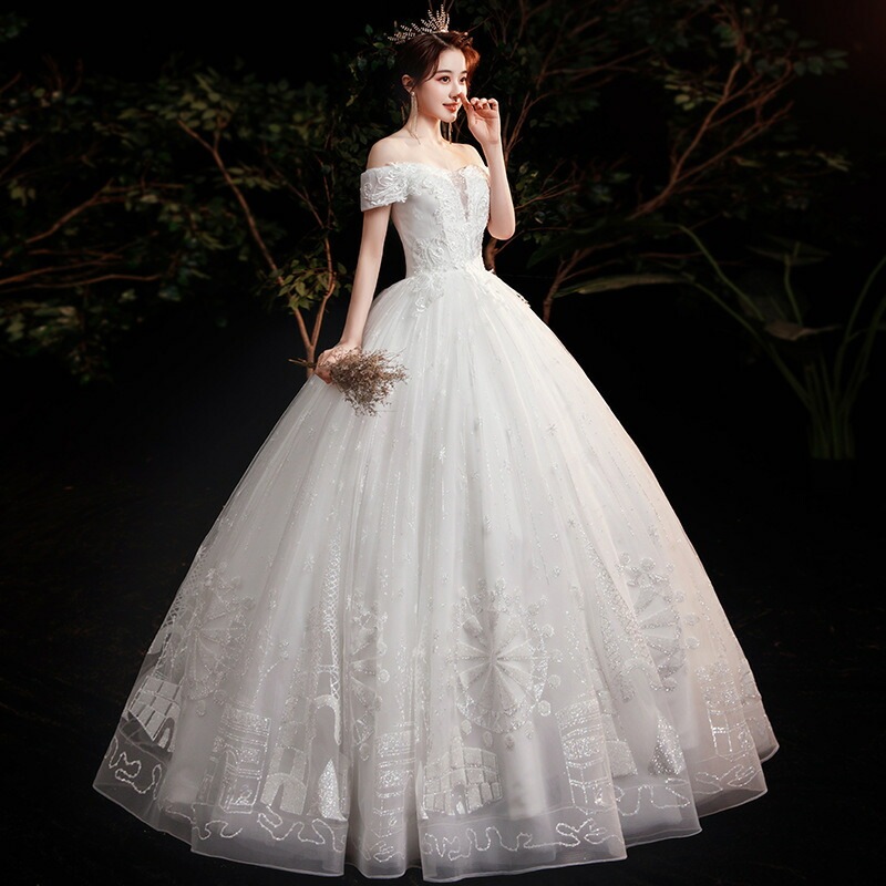 あなたへの感謝花嫁 ウエディングドレス 二次会ドレス 結婚式 格安 ウエディングドレス 披露宴 二次会 結婚式 イベント 演奏会 発表会 フォーマルドレス 編み上げタイプ 白 オシャレ 高級感 海外挙