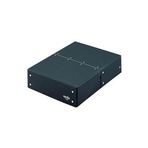 (まとめ)セキセイ 図面箱 T-280-60 A4 黒(×2セット)