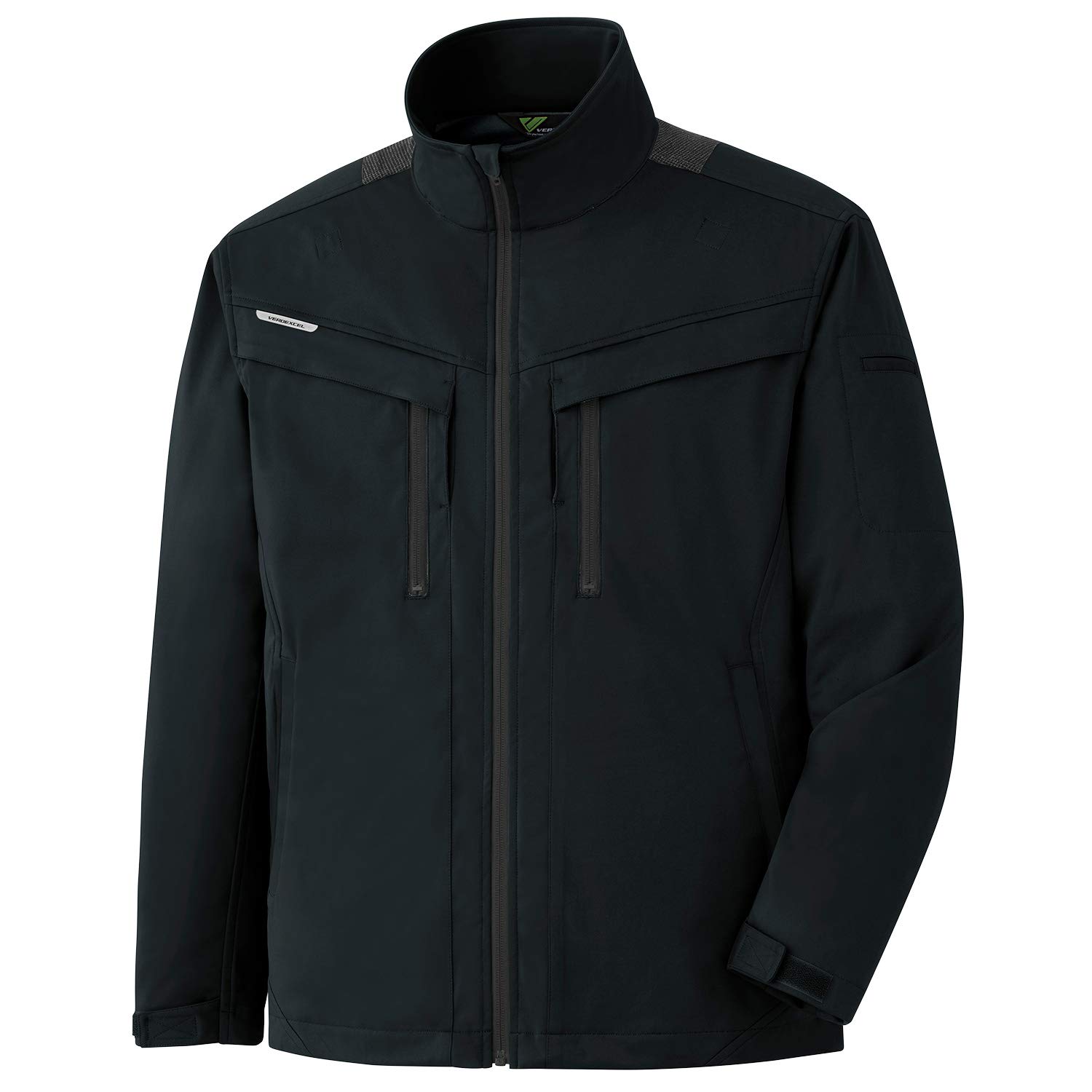 [ミドリ安全] ベルデクセル 防寒服 長袖 ジャンパー 男女兼用 ハーネス対応 帯電防止 立体裁断 ストレッチ VE2019 上 ブラック S