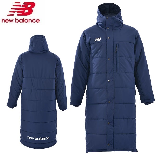 ニューバランス new balance パデットロングコート メンズ JMJF1424-NV ネイビー 中綿ロングコート ベンチコート