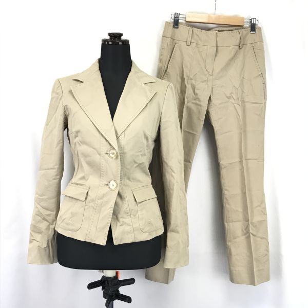 Max＆Co CLASSICS/マックスマーラパンツスーツ/上下セットアップ【Womens size-M/38/ベージュ】Made in Italy/Jackets/Set upXBH104