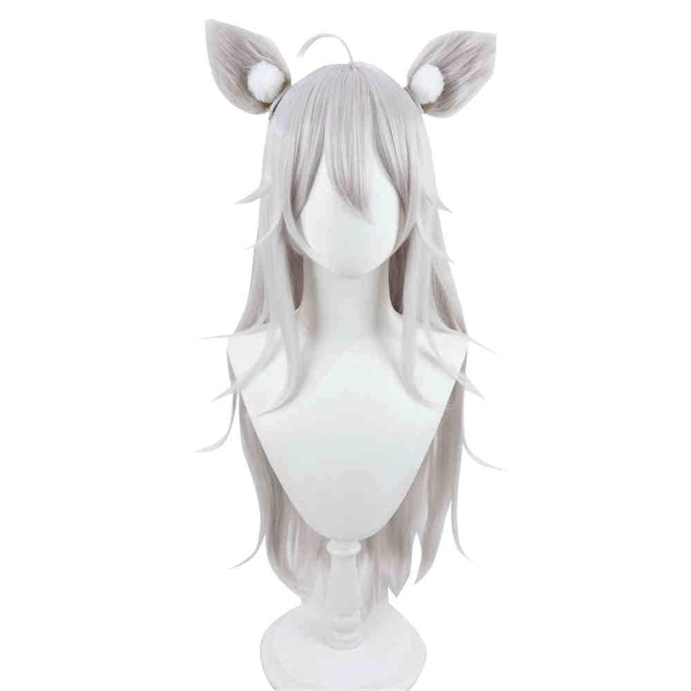 バーチャルYouTuber　Vtuber　獅白ぼたん　新衣装　コスプレウィッグ