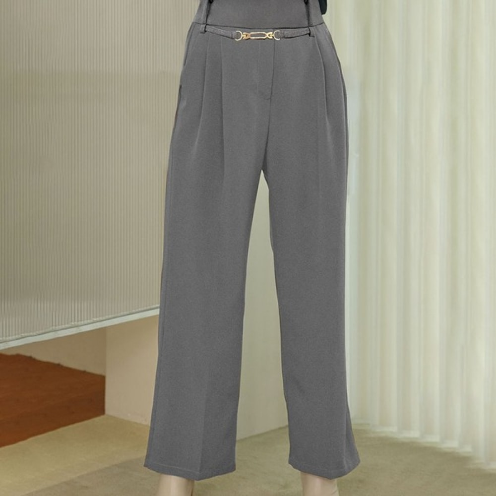 (リアーナニューヨーク) セミハイウエストワイドスラックスRQJWPT020