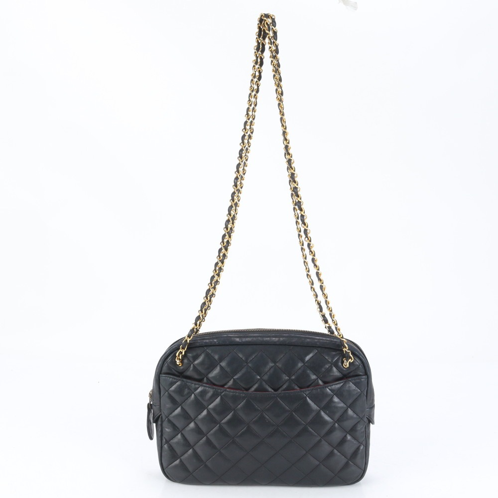 美品 マトラッセ ラムスキン ショルダーバッグ 肩掛け トート ハンド レディース ECE CP16-4 中古