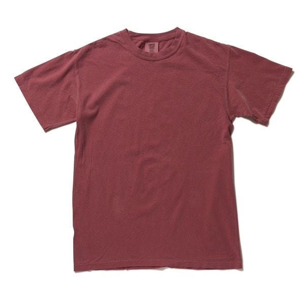 50回ウォツシュ加工ガーメント後染め6.2オンスヘビーウェイトTシャツ クリムゾン S
