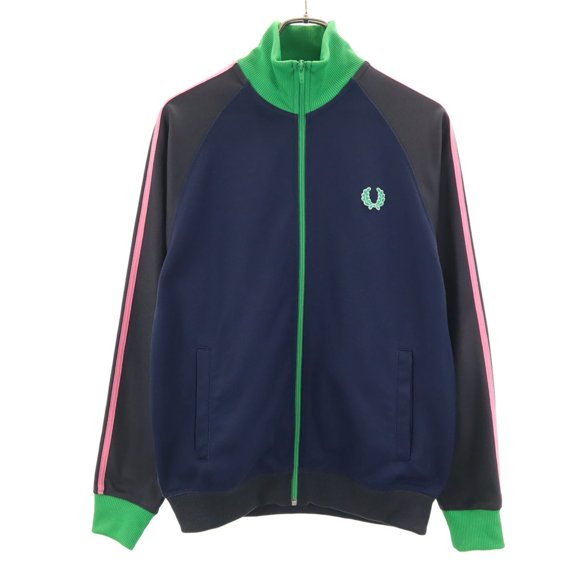 ポルトガル製 トラックジャケット S ネイビー ジャージ メンズ 古着