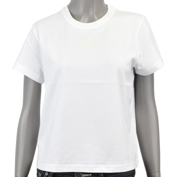 ALEXANDER WANG アレキサンダーワン ESSENTIAL JSY SHRUNK TEE/ロゴ シュランケン Tシャツ/4CC3241521 100