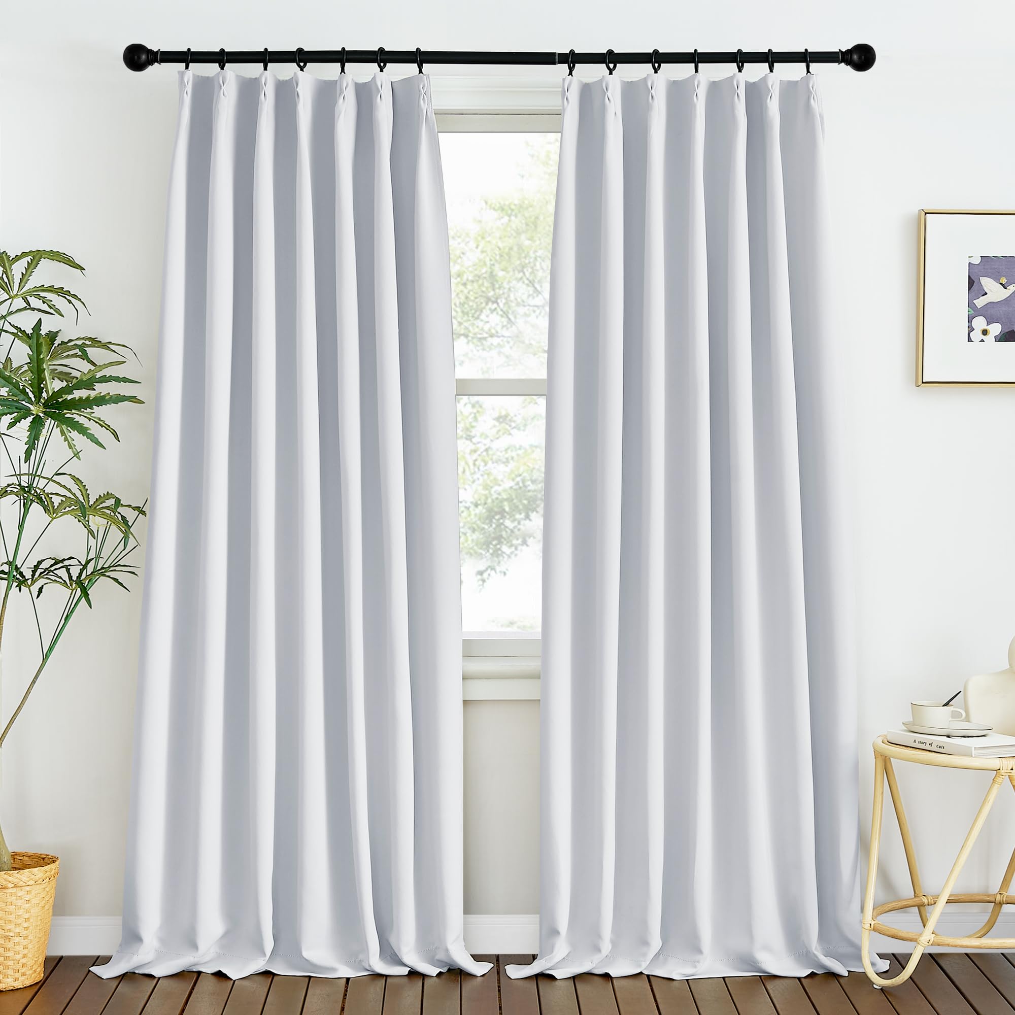 PONY DANCE 遮光カーテン 防音 保温 遮光 厚手 断熱 省エネ おしゃれ 冷暖房の効率アップ UVカット 部屋 寝室 ホーム飾り 幅100cm丈230cm 2枚セット ホワイト